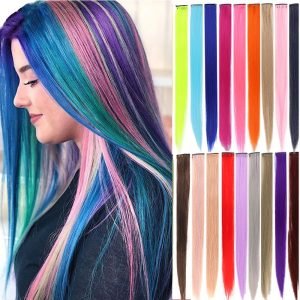 Synthetic Rainbow Color Ponytail Hair